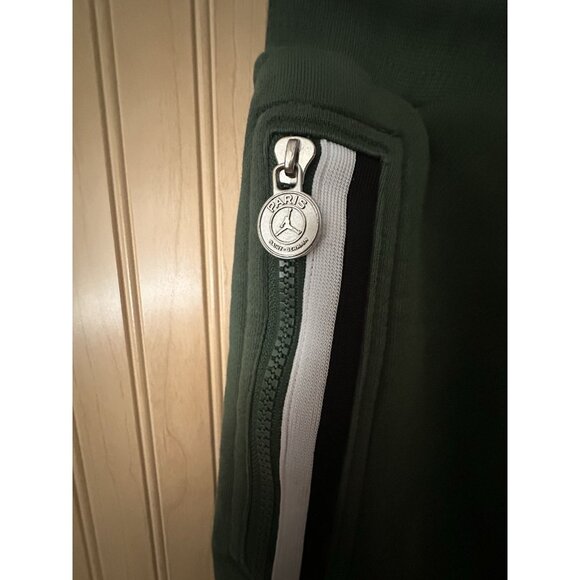 Paris Saint Germain Air Jordan Joggers Mens Size XS Green Zipper Drawstring - Picture 3 of 8